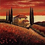IMAGE OF Sunset Over Tuscany II PREMIUM GRADE Rolled CANVAS Art Print Santo Devita 24x24