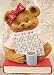 Girl Sudoku Bear With Coffee Mug 4" Christmas Ornament #W30278