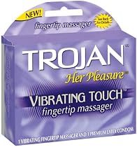 Trojan Her Pleasure Vibrating Touch Fingertip Massager