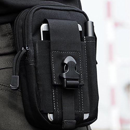 Outdoor Krew Tactical Mini Organizer Pouch Pack, D30 Molle Survival Bug Out Gear Holster, Tuff WaterProof Cordura, Multi Purpose 5"x7" Hip Pack for GPS, Camera, VHF Radio, iPhones, Androids and More