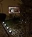 Exlight Solar Powered Ground Light, 6 White LEDs, Easy to Install, for the Garden, the Pathway or Stairway, Color Black