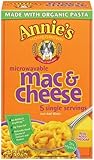 Annies Homegrown Wisconsin Cheddar Microwavable Mac & Cheese, 5-Count 2.15 Packets (Pack of 6)