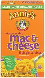 Annie's Homegrown Wisconsin Cheddar Microwavable Mac & Cheese, 5-Count 2.15 Packets (Pack of 6)