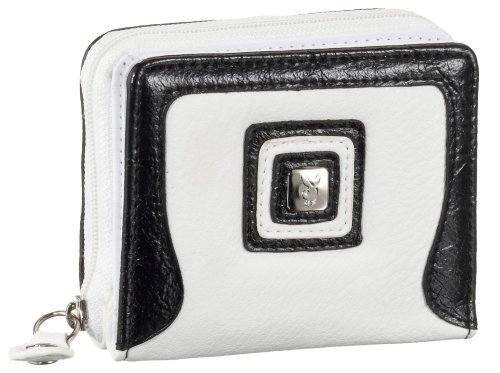 Playboy INDEPENDENT MONOCHROME PA2768-WHT, Damen Portemonnaie, weiss, (wht), 9x10,5x2