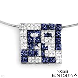 Enigma By BULGARI! Made in Italy Luxury Necklace with 3.53ctw Super CleanEF/VVS Diamonds Made of 18K White Gold