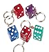 Dice Key Chains - 1 Dozen for Casino or Bunco Fans