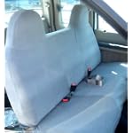 Exact Seat Covers, F415 V7, 2008-2010 Ford F250-F550 Solid Bench Seat Covers, Gray Velour