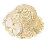 【SEBLES】ベビー 赤ちゃん 帽子 ハット ベイビー つば リボン 女の子 可愛い UV 紫外線カット 顎ゴム 春 夏 秋 リゾート お出かけ(タイプA,8歳以上)