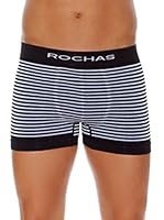 Rochas Bóxer Sin Costuras (Negro / Gris)