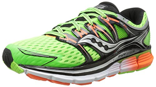 Saucony Men's Triumph ISO Running Shoe,Slime/Black/Vizi Orange,10 M US