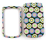 Blackberry Torch 9800 Colorful Circles in Rows on Black Hard Case/Cover/Fac ....