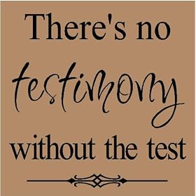 There's no testimony without the test 12x12 vinyl wall art decals sayings words lettering quotes home decor