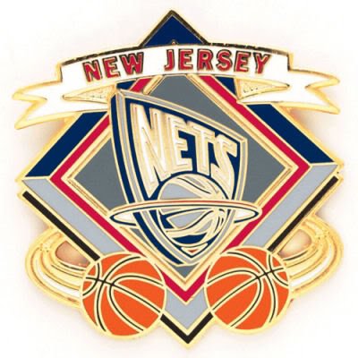 NEW JERSEY NETS OFFICIAL LOGO LAPEL PIN