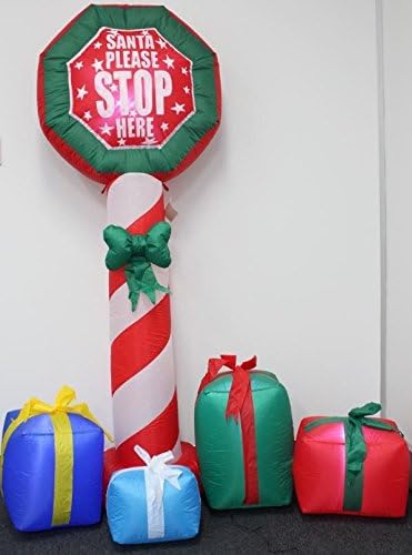 Inflatable Santa/Stop Sign 6ft