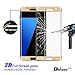 S7 Edge Screen Protector, Dokpav® Ultra Slim Samsung Galaxy S7 Edge 3D Tempered Glass Full Screen Protector, Protective Film Anti-scratch Anti-fingerprint for S7 Edge (Gold)