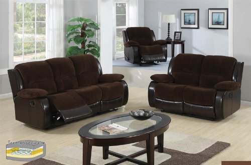2pcs Modern Reclining Leatherette Sofa Set, #BQ-S714P1