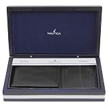 Nautica Black Bi-Fold Wallet w/ Card Case Gift Set
