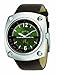 Diesel DZ1200 Brown Leather Strap Watch With Green Dial