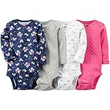 Carter's Baby Girls' 4 Pack Print Bodysuits (Baby)