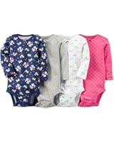 Carter's Baby Girls' 4 Pack Print Bodysuits (Baby)