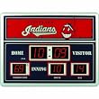 Cleveland Indians Scoreboard Clock Thermometer 14"x19" ScoreBoard/Clock/Therm-Cleveland Indians - MLB Baseball Fan Shop Sports Team Merchandise