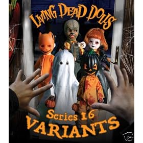 Living Dead Dolls Series 16 Set of 5 Halloween Variants Isabel Squeak Pumpkin Mishka Elanor
