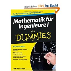 Mathematik f�r Ingenieure I f�r Dummies (Fur Dummies)