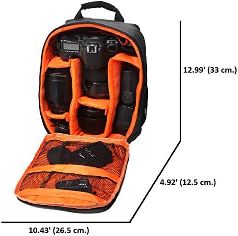 "IGM UNIVERSAL",Bag for DSLR Cameras, Canon Camera Bag, Nikon Camera Bag, Fujifilm Camera Bag, Olympus Camera Bag, Pentax Camera Bag, Sony Camera Bag, Panasonic Camera Bag, Samsung Camera Bag (ORANGE)