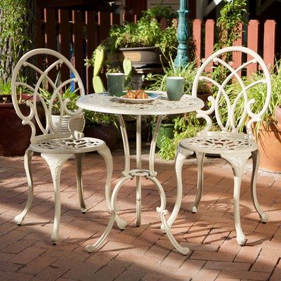 Anacapa Aluminum Off-White Bistro Set (Off-white) (28