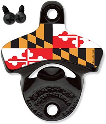 Maryland Flag Wall Mounted Bottle Opener
