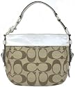 Coach Zoe Medium Signature Khaki Shoulder Bag - 12657