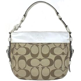 Coach Zoe Medium Signature Khaki Shoulder Bag - 12657