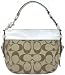 Coach Zoe Medium Signature Lt Khaki/ Platinum Shoulder Bag - 12657