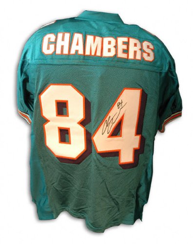 Chris Chambers Miami Dolphins Autographed Reebok Authentic Jersey