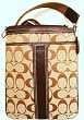 AUTHENTIC SIGNATURE ZIP CROSSBODY SWINGPACK 41891 Khaki/Mahogany