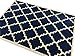Moroccan Trellis Lattice Design Navy Blue 8x10 (7'9