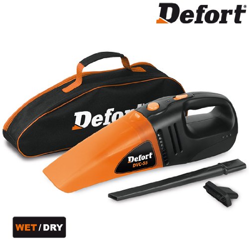 Defort DVC-55 Auto-Nass/Trockensauger 12 Volt in stabiler Reisetasche - 5 Jahre Garantie