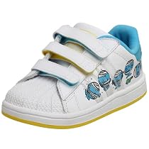adidas Originals Infant/Toddler Superstar 2 Sneaker,White/Aqua/Yellow,3 M US Infant