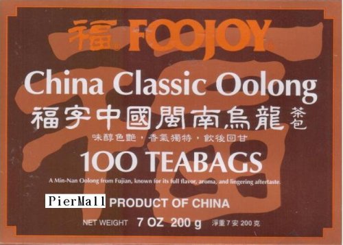Foojoy China Classic (Min-nan) Oolong (Wu Long) Tea - 100 Tea Bags by Foojoy