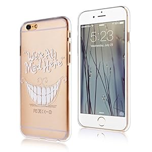 iPhone 6 Case, LUOLNH Henna we are mad here Hard Plastic Clear Case Silicone Skin Cover for Apple Iphone6 4.7 inch Screen from LUOLNH