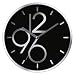 Sharp Shimmer Non-Ticking Silent Wall Clock (Black/Silver)