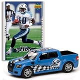 Tennessee Titans - Vince Young (Light Blue Car) 2007 Upper Deck Collectibles NFL Ford SVT Adrenalin Concept with Card