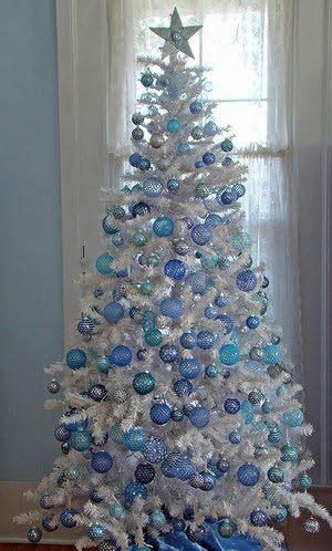 White Artificial Christmas Tree 6 1/2 ft tall Clear Lights Tree Only