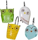 Creative Bath Give a Hoot Shower Hooks, Set of 12