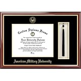 American Military University - Embossed Seal - Tassel Box - Mahogany - Diploma Frame