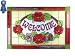 Welcome, Red Flowers, Horizontal Art Glass Panel
