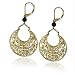 Jewelry : 18k Yellow Gold Overlay Sterling Silver Tiger Eye Dangle Earrings