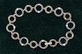 14K Two Tone Circle Bracelet with Diamond Accents.