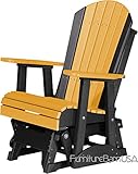 Outdoor Polywood 2 Foot Porch Glider - Adirondack Design *TANGERINE/BLACK* Color