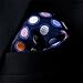 Shlax&Wing Polka Dots Multicolor Navy Dark Blue Hanky Mens Neckties